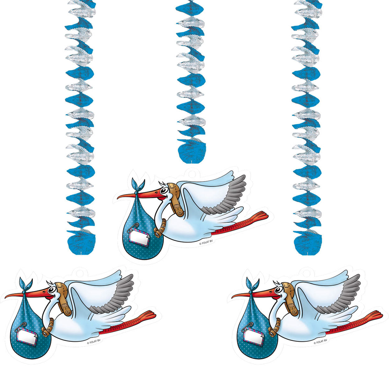 Folat BV Blaue Hängedekoration, 3..