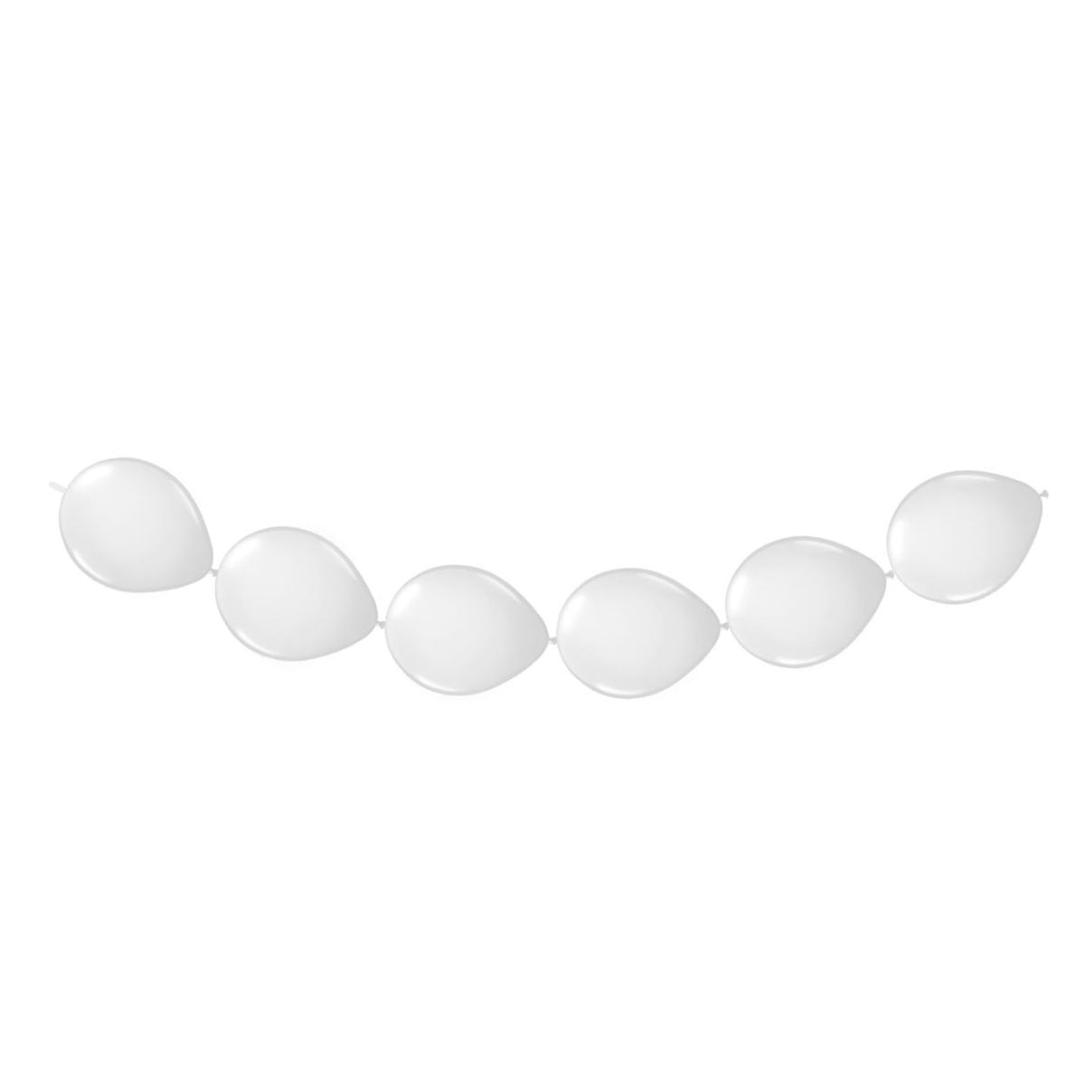 Folat BV Weiße Knopfballons, 8 Stück.