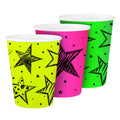 Folat bv neon party bekers, 6st.