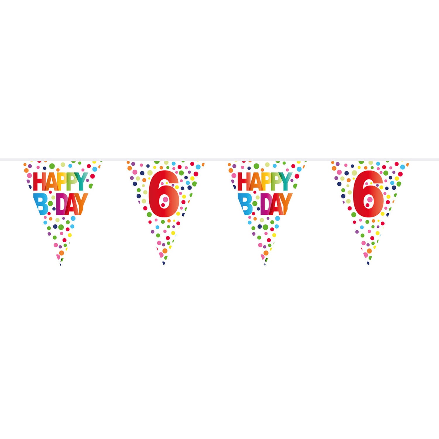 Folat BV Confetti Wimpel 6 Jahre, 10 m.