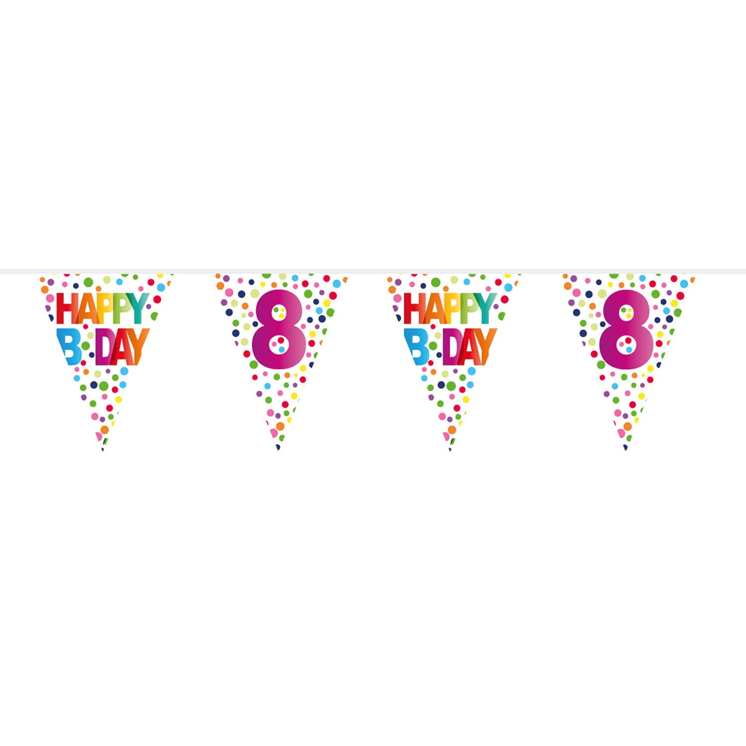Folat BV Confetti Wimpel 8 Jahre, 10 m.