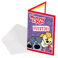 Folat woezel pip uitnodigingen, 8st.