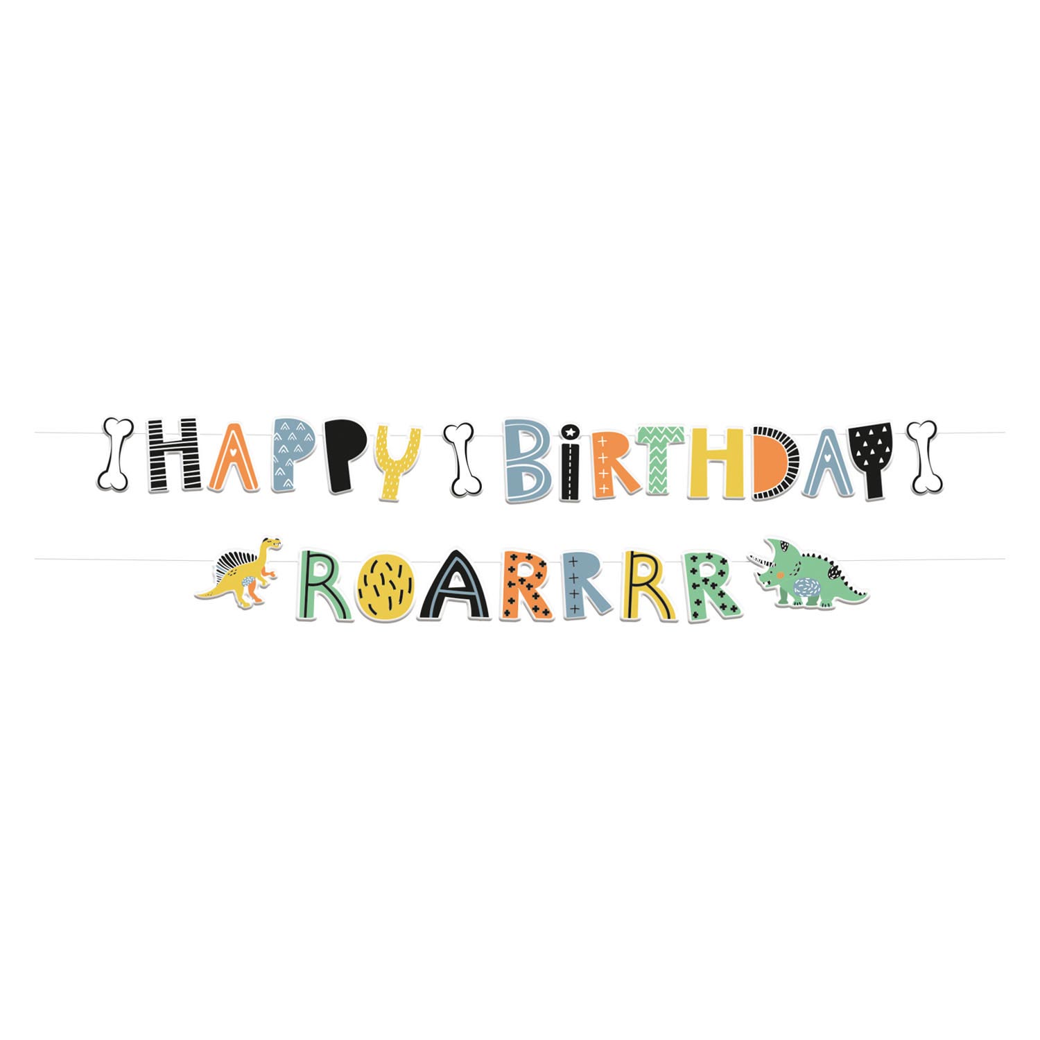 Folat bv letterbanner dino roars, 2st.