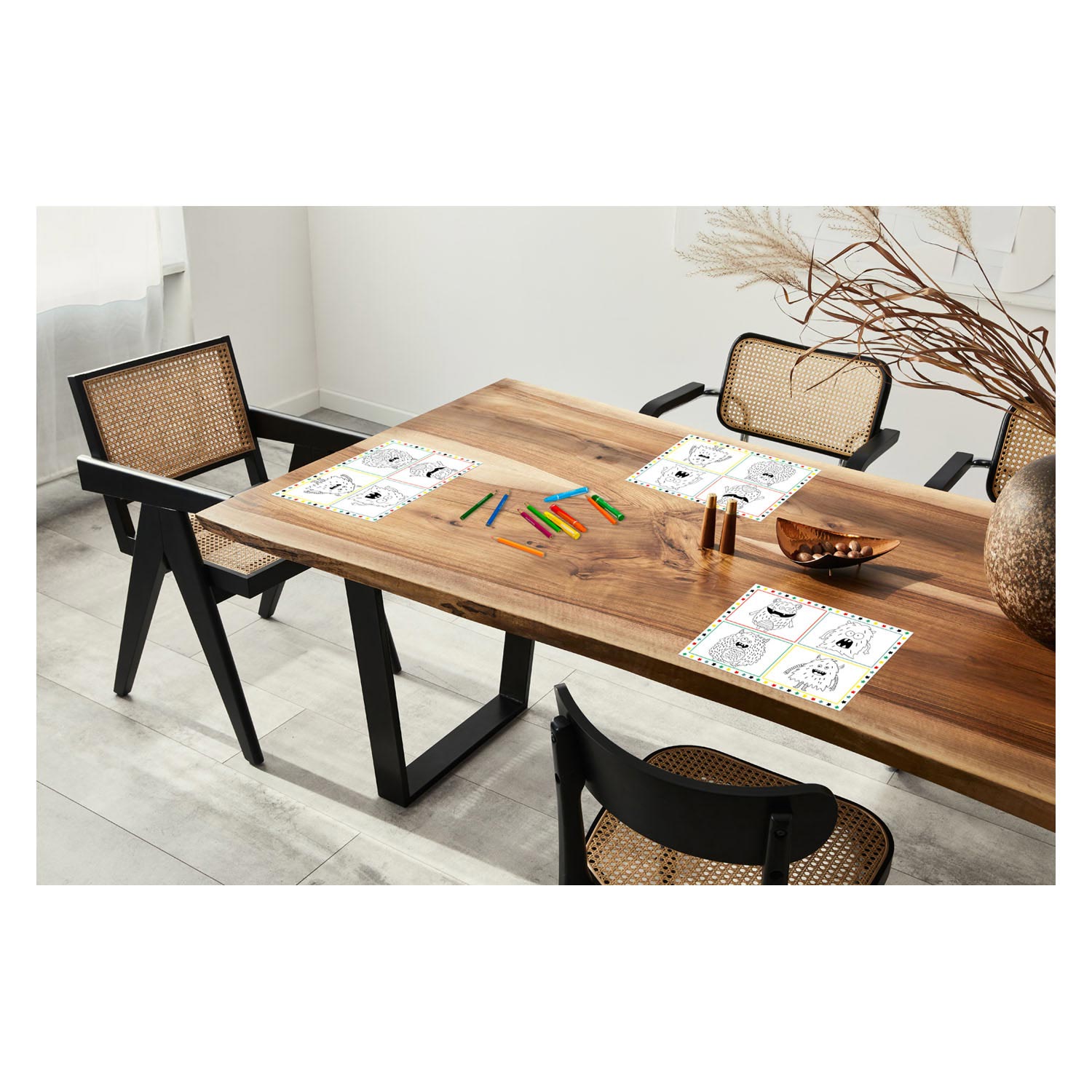 Folat bv kleurplaat placemat monster bash, 6st.