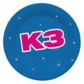 Folat bv k3 bordjes - regenboog: 8 stuks