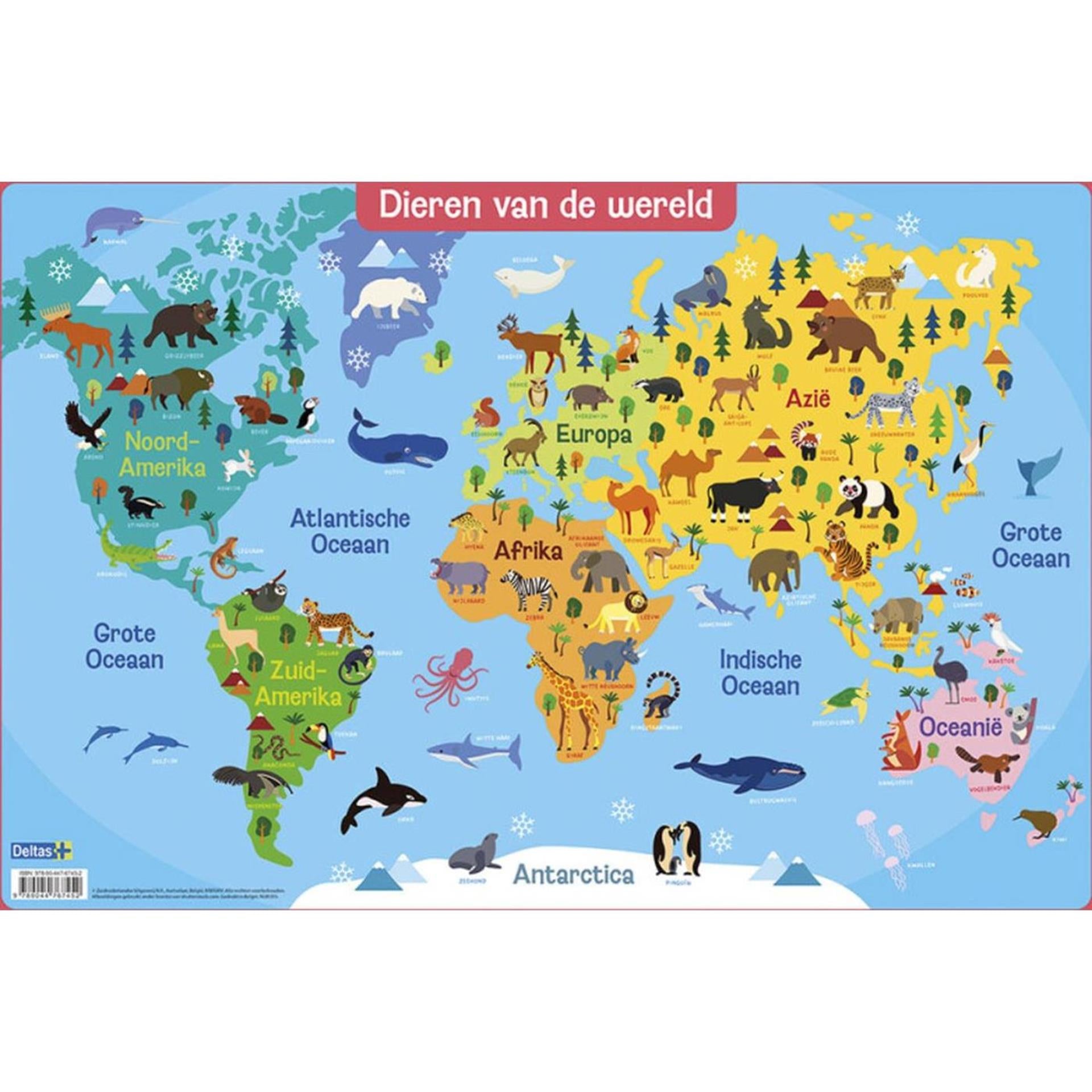 Deltas onderlegger dieren van de wereld