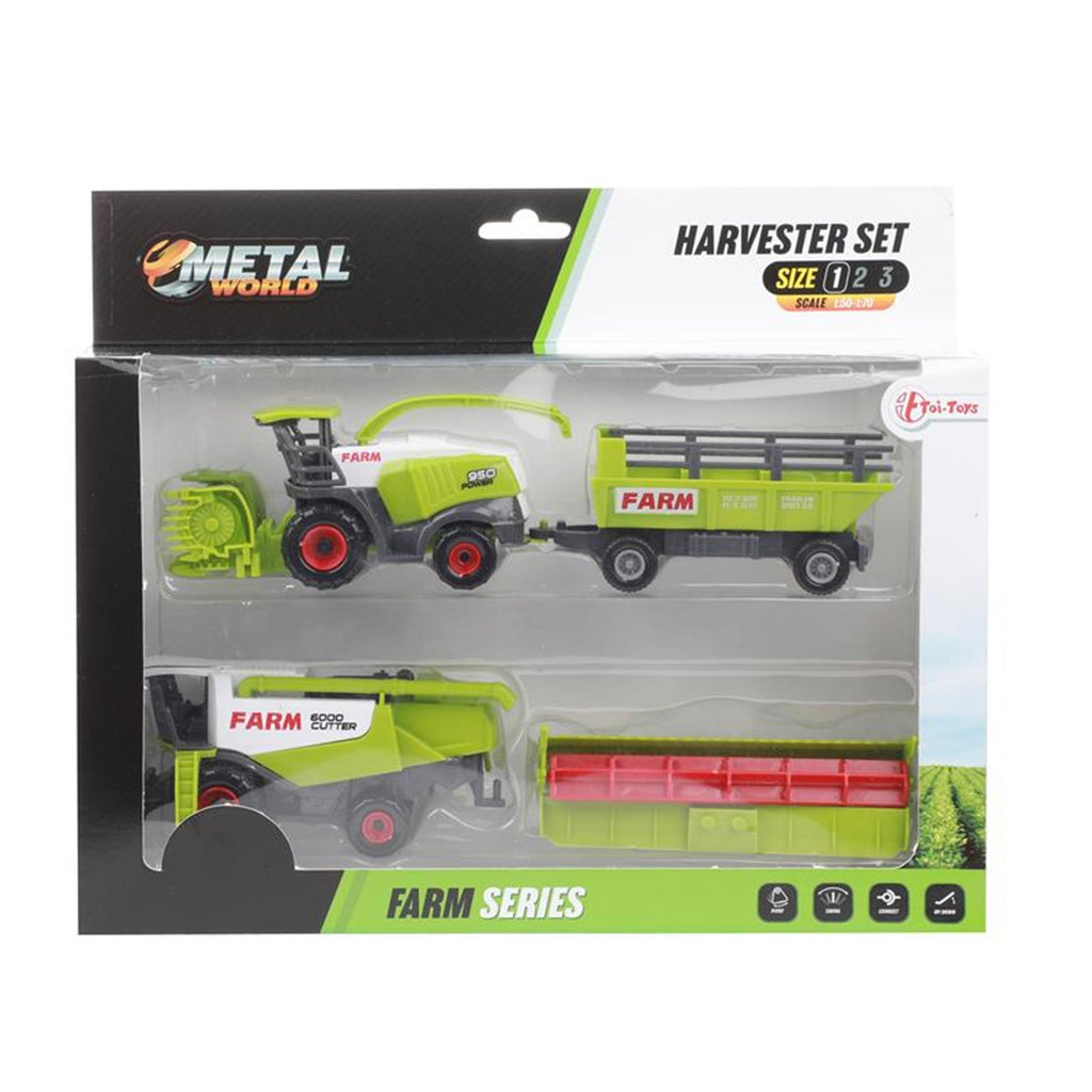 Landwirtschaftliche Fahrzeuge aus Metall, 2 Stück