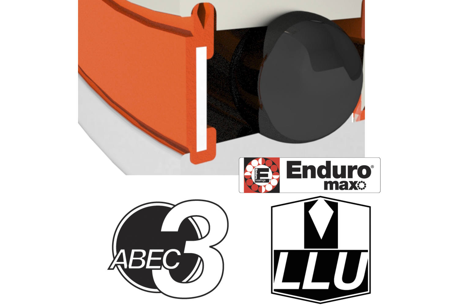 Enduro bearings 6808 llu max - abec 3 max (radial) - 40x52x7
