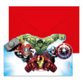 Globos uitnodigingen en enveloppen fsc avengers infinity stones, 6st.