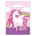 Globos Partytüten Einhorn Regenbogenfarben, 6 Stück.
