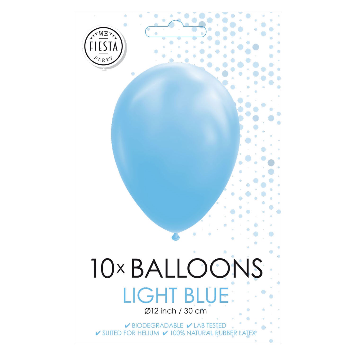 Globos Ballons hellblau 30cm, 10 Stück.