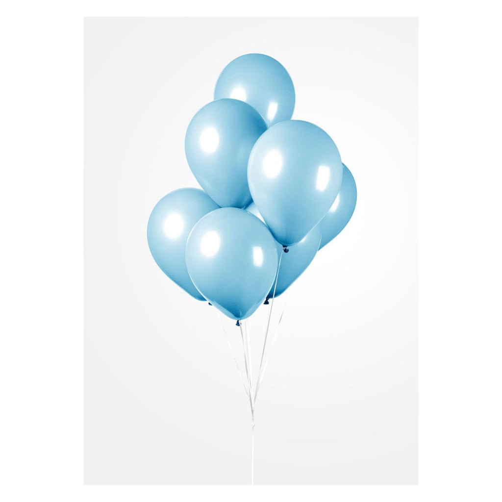 Globos Ballons hellblau 30cm, 10 Stück.