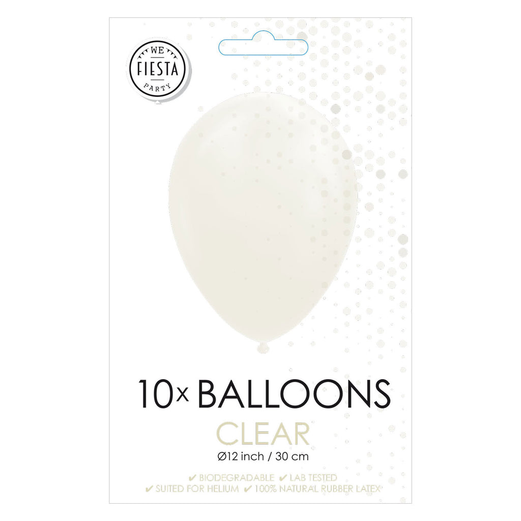 Globos Ballons transparent 30cm, 10 Stück.