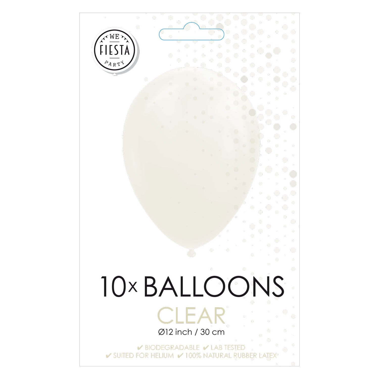 Globos Ballons transparent 30cm, 10 Stück.