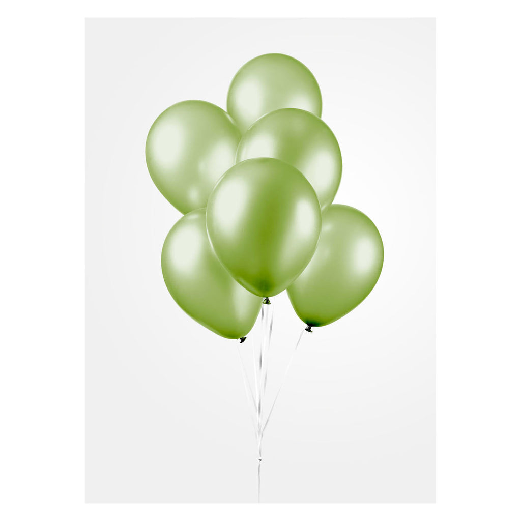 Globos Ballons, metallisch grün, 30 cm, 10 Stück.