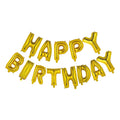 Globos Folienballon Text Happy Birthday Gold