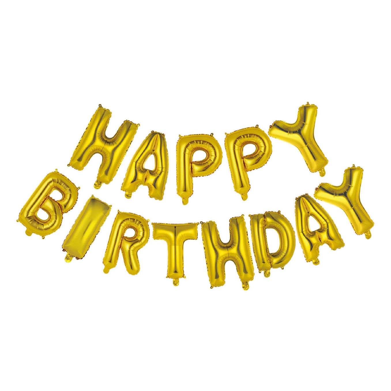 Globos Folienballon Text Happy Birthday Gold