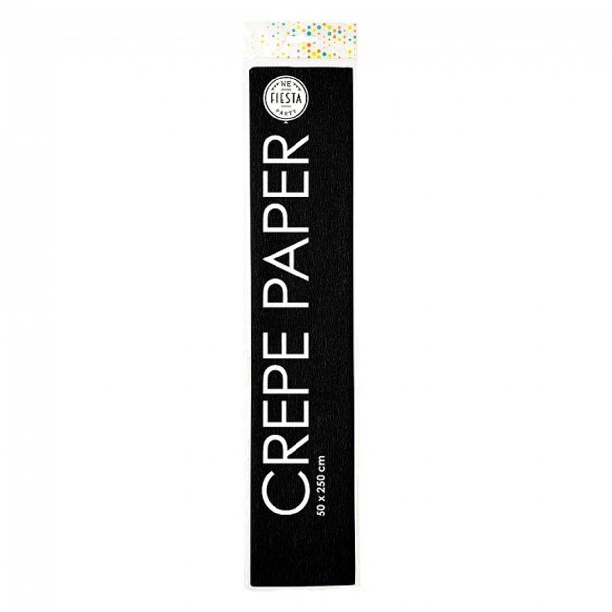 Globos Krepppapier Schwarz, 50 x 250 cm