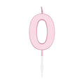 Globos taartkaars 4,5cm pastel roze no. 0