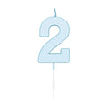 Globos taartkaars 4,5cm pastel blauw no. 2