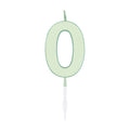 Globos taartkaars 4,5cm pastel mint no. 0