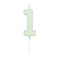 Globos taartkaars 4,5cm pastel mint no. 1