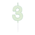 Globos taartkaars 4,5cm pastel mint no. 3