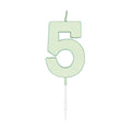 Globos taartkaars 4,5cm pastel mint no. 5