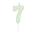 Globos taartkaars 4,5cm pastel mint no. 7