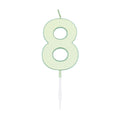 Globos taartkaars 4,5cm pastel mint no. 8