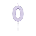 Globos taartkaars 4,5cm pastel lila no. 0