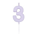 Globos taartkaars 4,5cm pastel lila no. 3