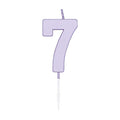 Globos taartkaars 4,5cm pastel lila no. 7