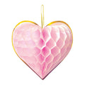 Globos honeycomb harten 23cm watercolors hearts - 4st.