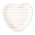 Globos papieren borden 23cm hartvormig watercolors hearts - 8st.