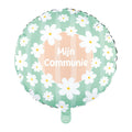 Globos folieballon 18 inch rond madeliefjes mijn communie