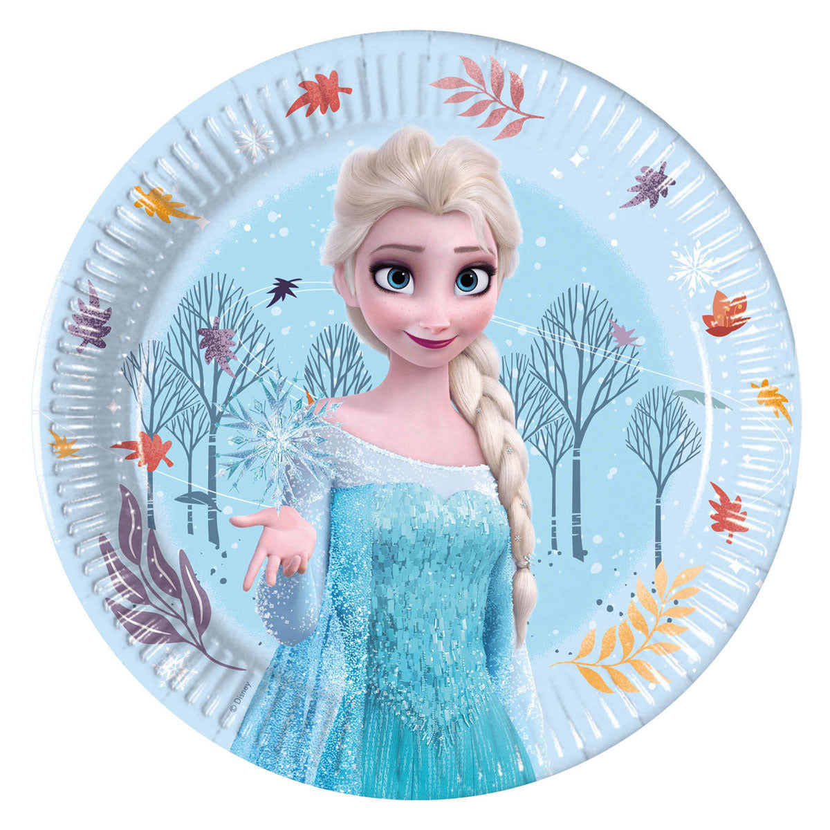 Globos papieren borden 20cm frozen idyllic wonder - 8st.