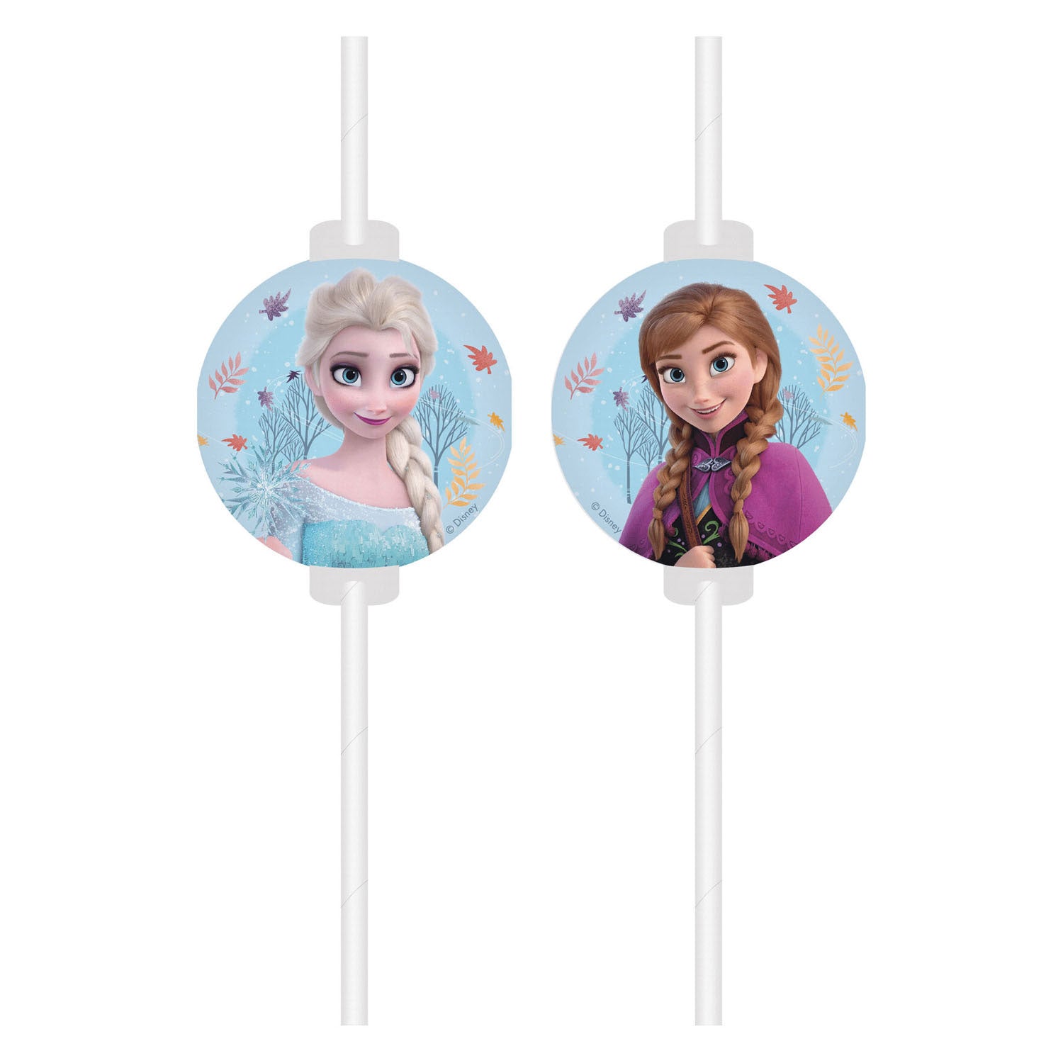 Globos papieren rietjes frozen idyllic wonder - 4st.