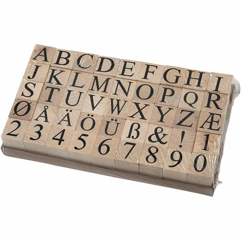 Creativ company houten stempelset, 45dlg.