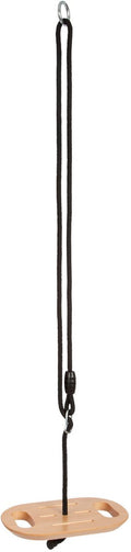Small foot - houten disc schommel met handgrepen black line