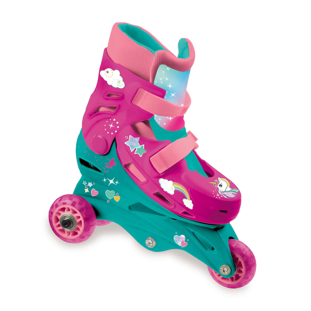 Mondo Kinder-Inlineskates mit Einhornmotiv, Größe 29-32
