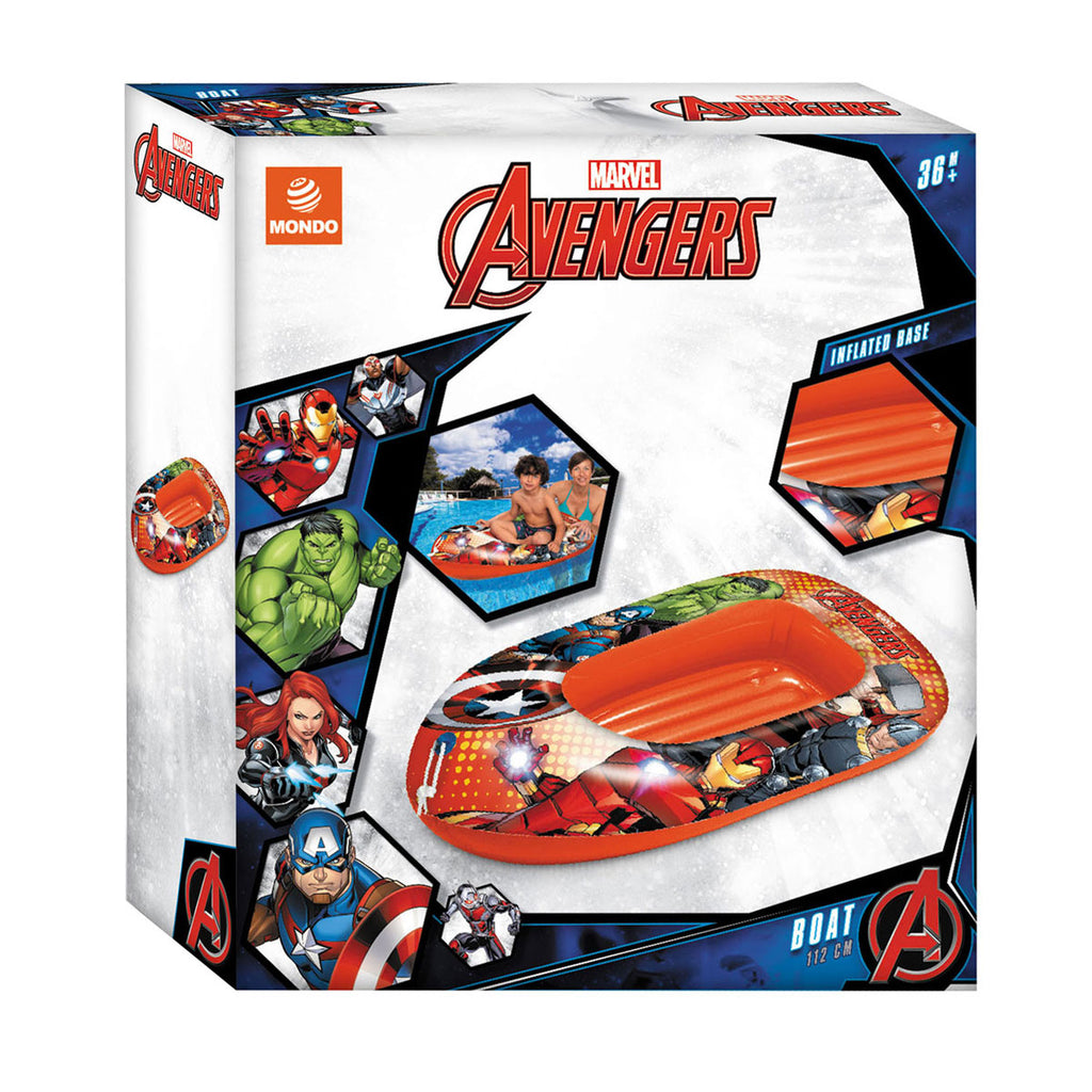 Mondo opblaasboot avengers 112 cm - marvel speelgoed boot waterpret.