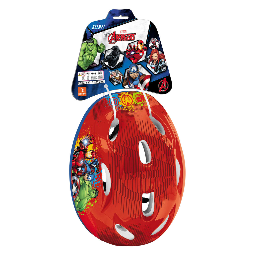 Mondo kinderhelm marvel avengers fietshelm 52-56cm verstelbaar rood.