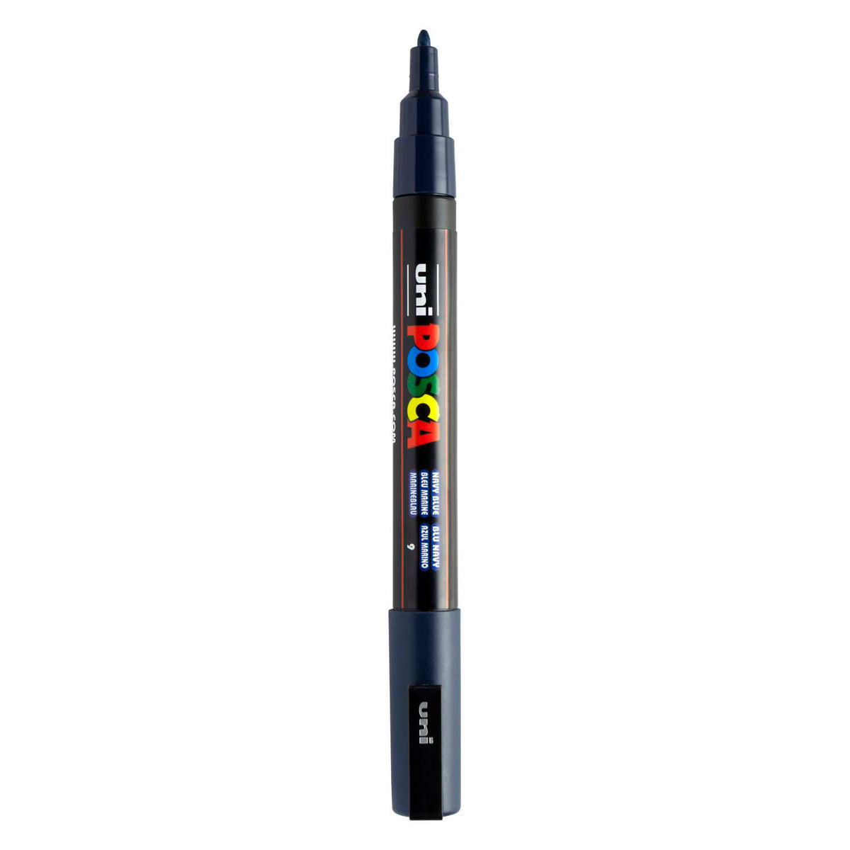 Uni posca pc3m acrylmarker marineblauw - ronde punt tot 1,3 mm
