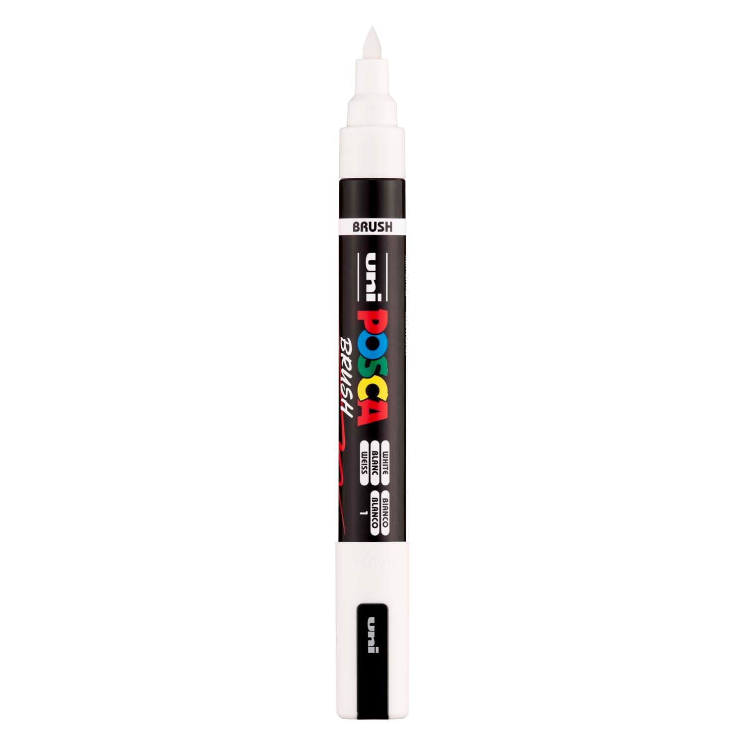 Posca uni brushmarker pc5br wit - brushpunt 1-4 mm