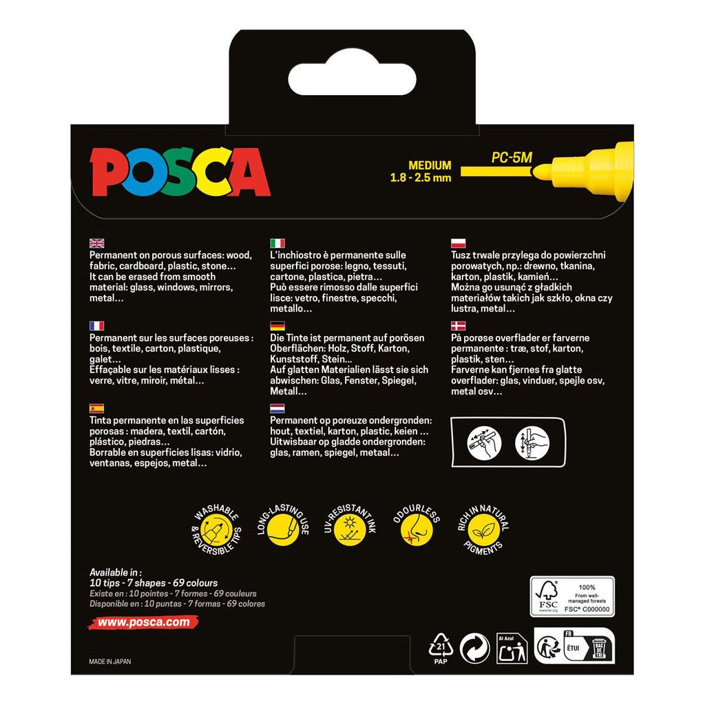 Uni posca pc5m markers set manga hero - 8st.