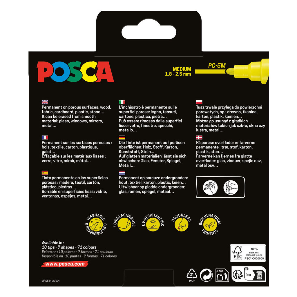 Uni posca pc5m markers set groene tinten - 8st.