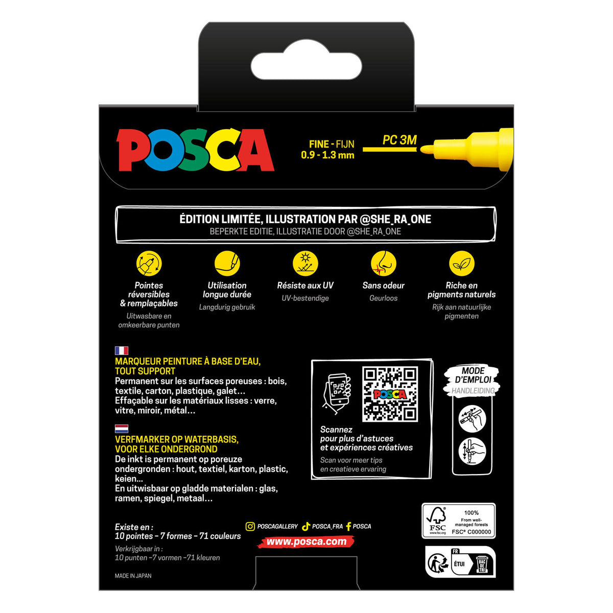 Uni posca markers pc3m set manga hero - 8st.