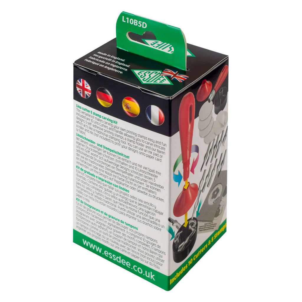 Essdee 3-in-1 linostempel snijset - 10 snijbladen