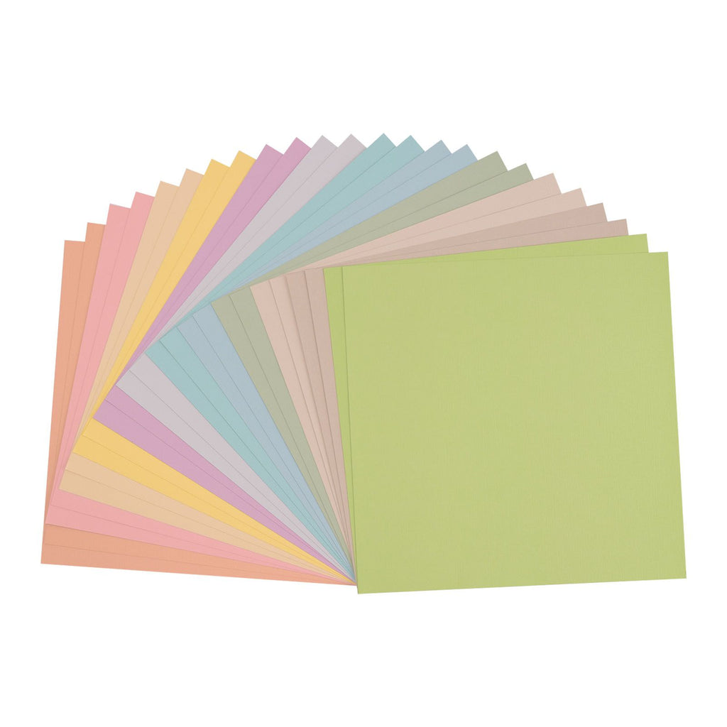 Florence vaessen creative cardstock - paaskleuren - 30,5 x 30,5 cm - 24 vellen - textuur - 216 g